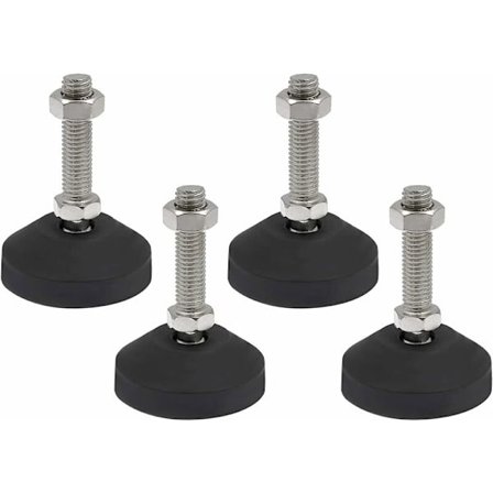 4 kpl M10 x 50 mm säädettävät jalat, säätöruuvi, huonekalujalka, voi kulua, säädettävät jalat, säädettävät ruuvit, säädettävä jalka, maksimi kallistus