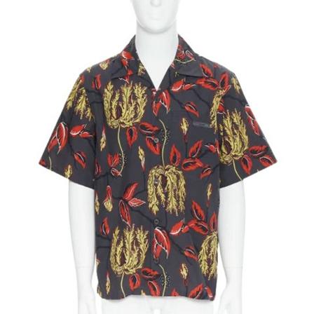 Prada Vintage, Pre-owned Cotton tops Grijs, Dames, Maat:S,Katoen,print
