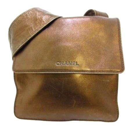 Chanel Vintage, Pre-owned Leather Shoulder Bag Bruin, Dames, Maat:ONE Size