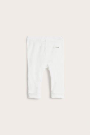 Newbie | Prążkowane legginsy | Offwhite