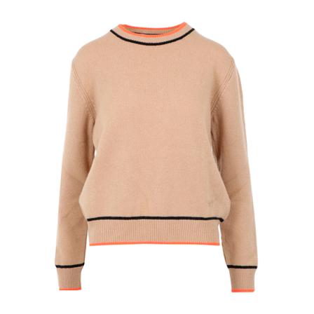Msgm, Round-neck Knitwear Beżowy, Kobieta, Rozmiar: M