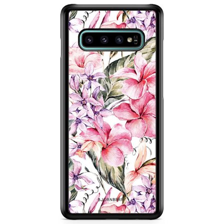 Bjornberry Skal Samsung Galaxy S10 Plus - Vattenfärg Blommor