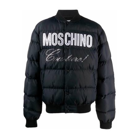 Moschino, Down Jackets Zwart, Heren, Maat:L