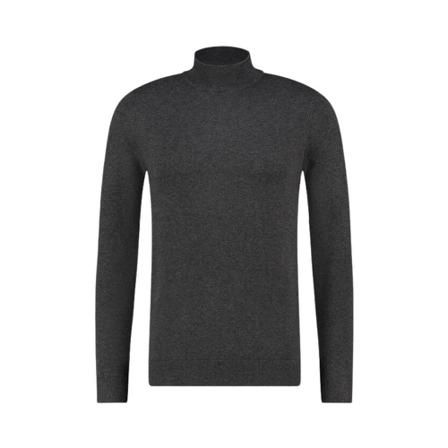 PureWhite Essential Knit Mockneck , Grijs , Heren , Maat: S Truien & Vesten