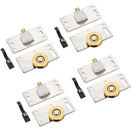 Par Skydedørsruller, Skydedørshjul Skabsdør Trisse Skydemøbelhjul til Skabe, Garderober, Vinduer, Skydedøre