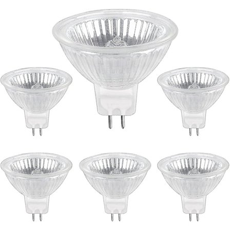 Halogenpære Gu5.3 50w 12v, 800lm Varmhvit 2700k Dimbar, Halogen Spotlightpære Mr16, 6-pakning