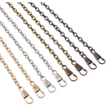 8-pakke 120 cm jernveske-kjede-stropper med metallspenner for skulder