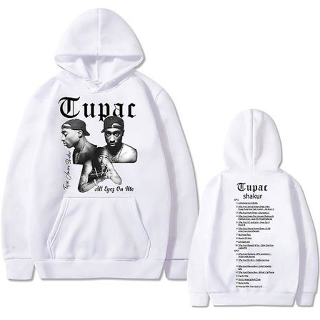 Rapper Tupac 2pac Hip Hop Hettegenser Herre Mote Hettegensere Herre Dame Oversized Pullover Mann Svart Streetwear Mann Vintage Sweatshirt K