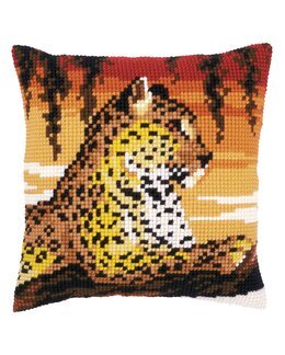Stickpackung Kissen Leopard - Vervaco