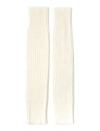 Legwarmer Rib Wool Blend Cream Lindex