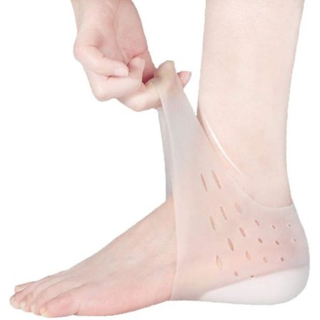 Usynlige Høydeøkende Innleggssåler Hælbeskytter Innleggssåler Hælspore Innleggssåler Silikon Innleggssåler Usynlige for Plantar Fasciitis Sprekk Hæl