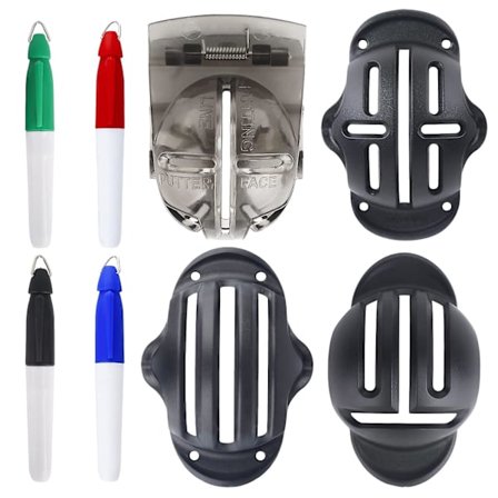 8 kpl lisävarusteet Track Kestävä Putter Stencil Golf Pallo Liner Piirustusmerkki Kynä