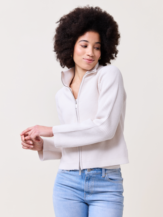 MATCH - Camden cardigan - Donna - Str. XL - Dame - Gensere & Cardigans - Hvit - 60% Bomull,20% ull,20% Nylon - resirkulert