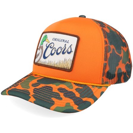 American Needle - Oransje trucker Caps - Coors Mallard Foamy Orange A-frame Trucker @ Hatstore