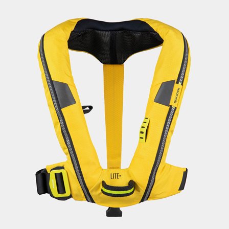 Nafukovací záchranná vesta Spinlock Deckvest LITE+ 170N Sun Yellow, automatická + CO2 patrona 33 gramů, Univerzální velikost (50+ kg)