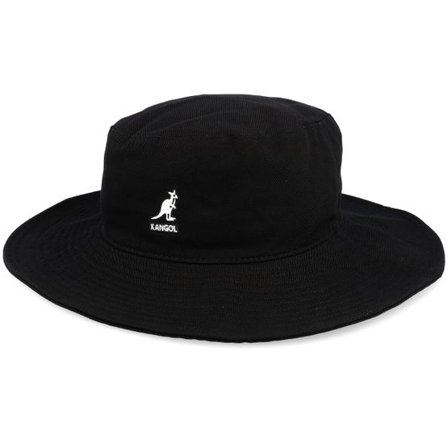 Kangol - Svart bucket Hatt - Washed Fisherman Hat Black Bucket @ Hatstore