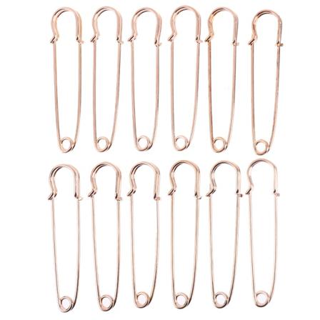 12st Large Heavy Duty Rostfritt Stål Big Jumbo Safety Pin Bla