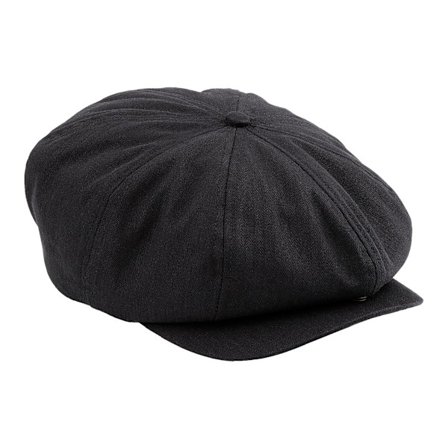Beechfield Classic Herringbone Newsboy Cap SM Svart