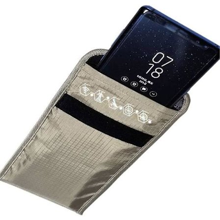 Anti-strålingsbur sikkerhetspose for mobiltelefon Faraday-veske i sølvfiber Anti-sporing Anti-spion RF [9]