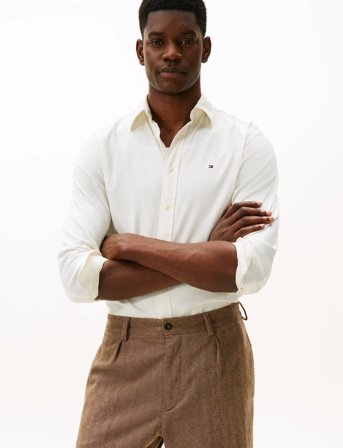 Tommy Hilfiger Flex Flannel Solid Rf Shirt - White - XXXL