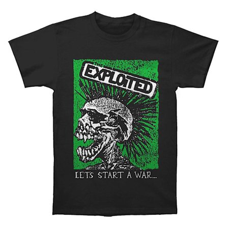 The Exploited Let's Start A War Skull T-shirt