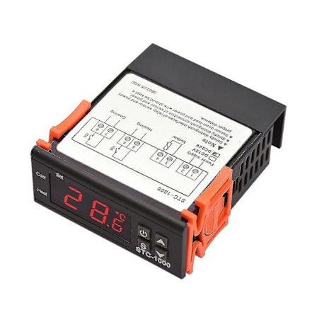 Digital temperaturkontroller STC-1000 Intelligent temperaturregulator AC 110~220v Kjøleskaptermostat Støtte varme/kjøling/temperaturkorreksjon
