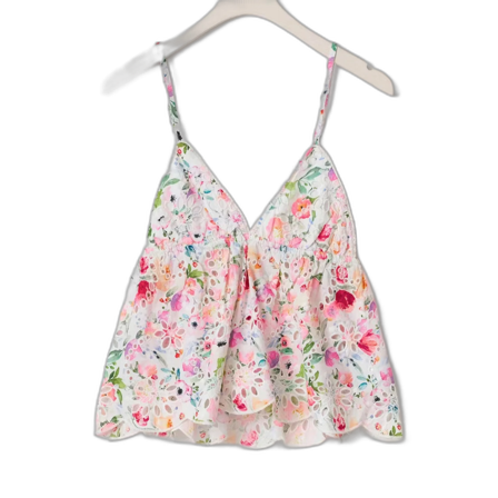 Blommig linnetopp från Gina