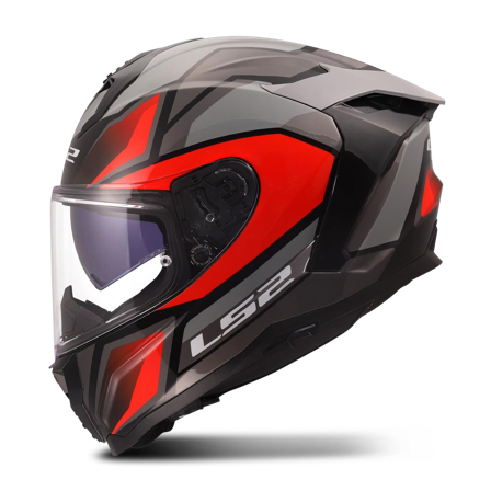 Integralhjelm LS2 FF817 Challenger II Viper Grå/Rød S