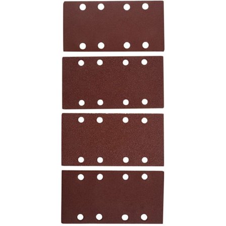 25 stk slipeputer, slipepapir krok og løkke slipeark 93 x 185 mm hull 8 hull korn 40/60/80/120 passer orbitalark sliper multi-sandblåsing