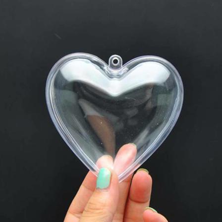 5 Stk Klar Plast Hjärtformad Bollsfär Grannlåt Bröllop Juldekor