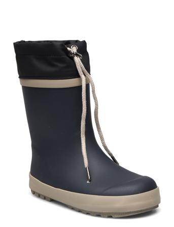 Thermo Rubber Boot Solid Navy Wheat