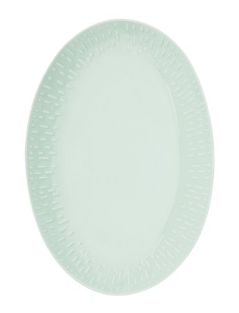 Confetti Oval Dish W/Relief 1 Pcs. Giftbox Green Aida