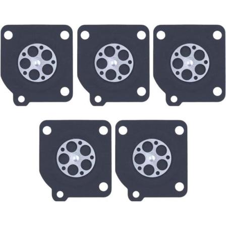 5 kpl kaasuttimen mittauskalvosarja, joka on yhteensopiva Echo A015010 Fit Zama C1U C1Q Rebuild Hg kanssa