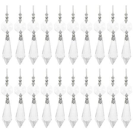 20 st Glas Hängande Lampa Strass Prismor Pärlor Glas Hängen Pärlor Glas Hänge Solfångare