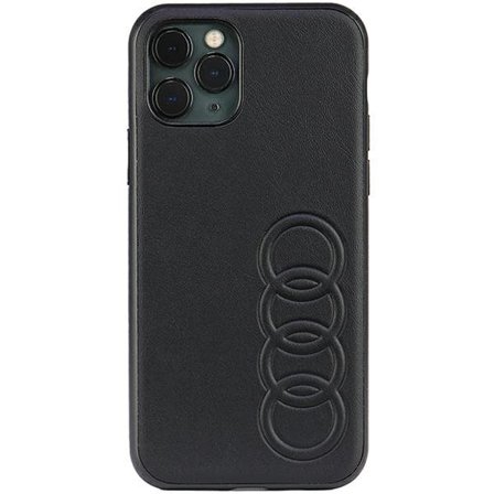 Audi syntetisk læder iPhone 11 Pro 5,8" sort/sort hardcase AU-TPUPPCIP11-TT/D1-BK