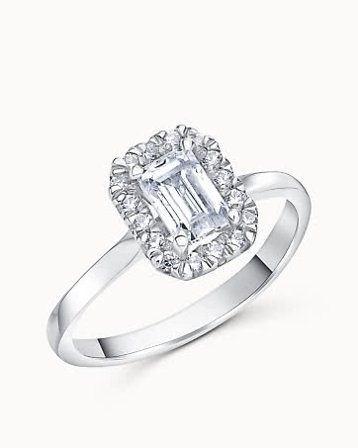 Halo Ring Diana 18K White Gold Lab-Grown Diamond 0.50 Carat - Engagement Rings & Wedding Rings from Vanbruun
