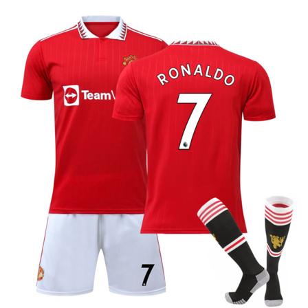 22-23 Manchester City FC Hjem Ronaldo 7 T-skjorte for barn 28(150-155cm)
