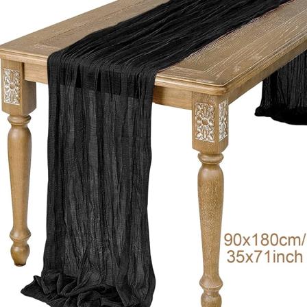 Puolipehmeä sideharso pöytäjalka Salvia Juustokangas Pöydän kattaus Ruokailu Vintage hääjuhla Joulujuhla Kaaret Kakku Sisustus Gauze style10 90x180cm