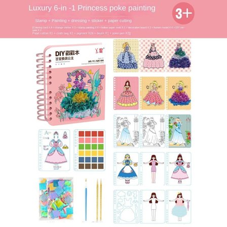 Poke Art DIY Legetøj Uddannelse Poke Painting PINK