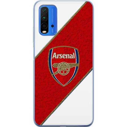 Kompatibelt Mobilskal till Xiaomi Xiaomi Redmi 9T Moschino Toy teddybjörn med enkel tecknad design, brun björn med vit tröja och tydlig logotyp på