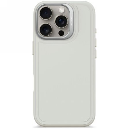 Decoded AntiMicrobial Silicone Stacks Backcover with MagSafe for iPhone 16 Pro - Harmaa