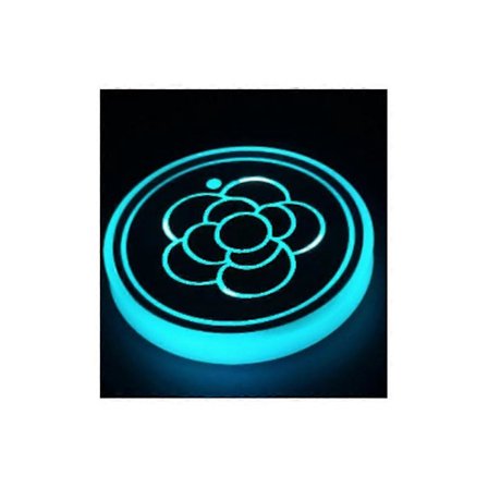 LED Bil Kopholder Lys, Lysende Bilunderlag til Kopholdere 7 Farveskiftende