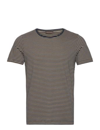 Kyran Striped T-Shirt Designers T-shirts Short-sleeved Navy Oscar Jacobson