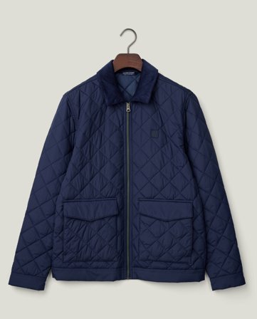 Lexington Quiltad jacka med manchester krage, mörkblå