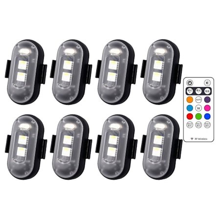 8 farger LED strobe lys flylys 8PCS 8PCS-WELLNGS