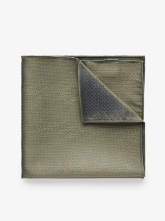 Green Houndstooth Pocket Square