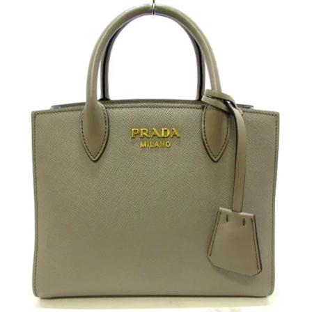 Prada Vintage, Pre-owned Handbags Grijs, Dames, Maat:ONE Size,leather