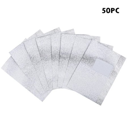 50/100 stk. aluminiumsfolie neglelakkfjerner wraps bløtlegging akryl gel neglelakk fjerning wraps fjerner manikyr neglerengjøring
