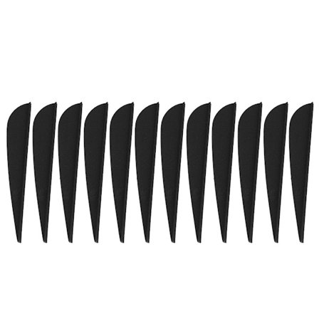 12 STK 7,6 cm Fjær DIY Pilflettingstilbehør for Bueskyting Jakt Svart