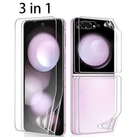 2-Pack Galaxy Z Flip 5 - 1 Set Hydrogel Skärmskydd Huvudskärm+Baksida